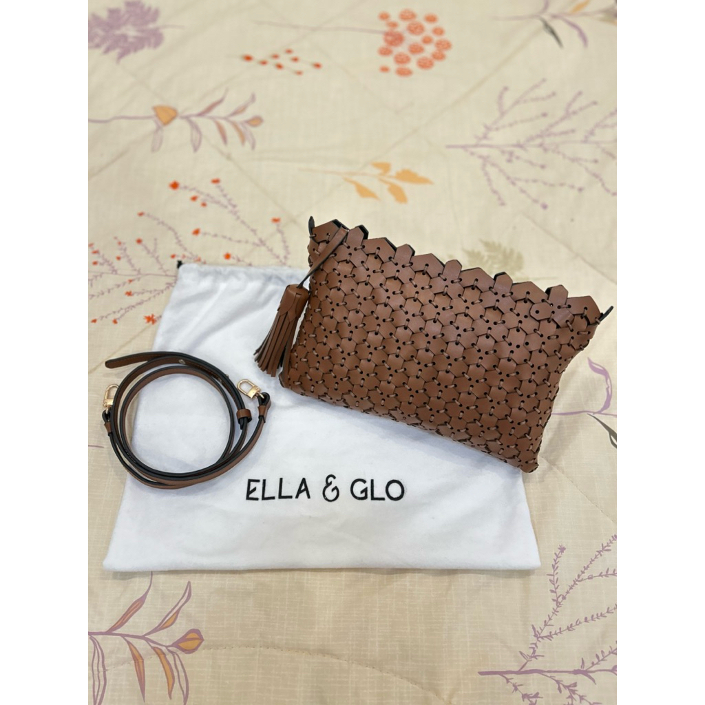 Preloved Ella & Glo Harley Bag Coklat Tua - Tas Kulit Selempang Wanita