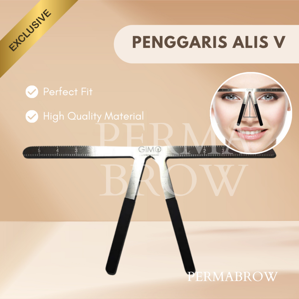 

Penggaris pengukur alis V besi Cetakan Alis Best Seller