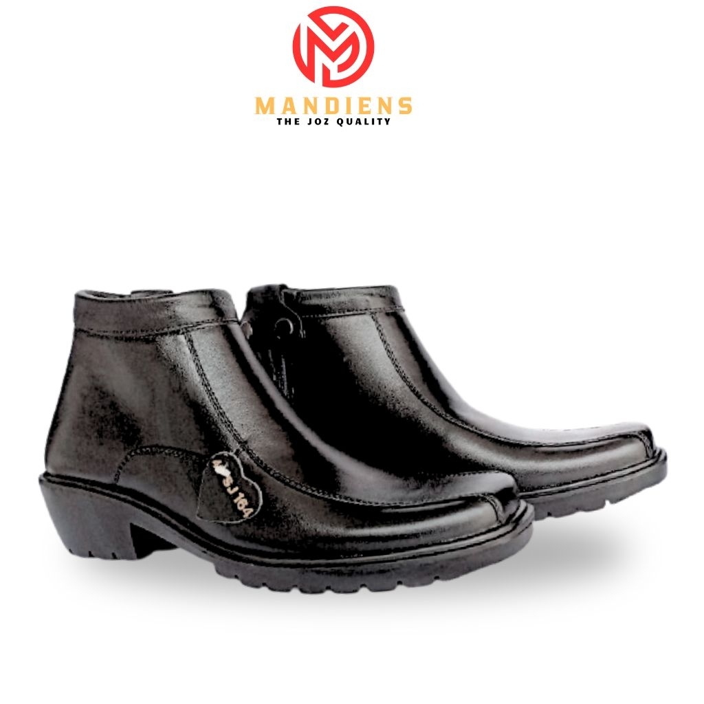 MANDIENS Sepatu Boots Pria PDH Kulit Asli Medali K164 - Sepatu Kulit Pdh Tni Polri Security - Sepatu