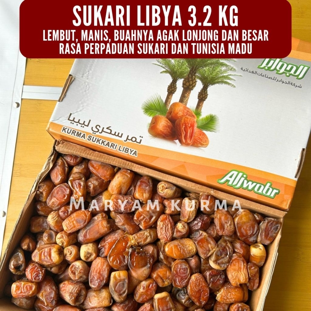 

KURMA SUKARI LIBYA 3KG SHOIDI FREE KARDUS TAMBAHAN