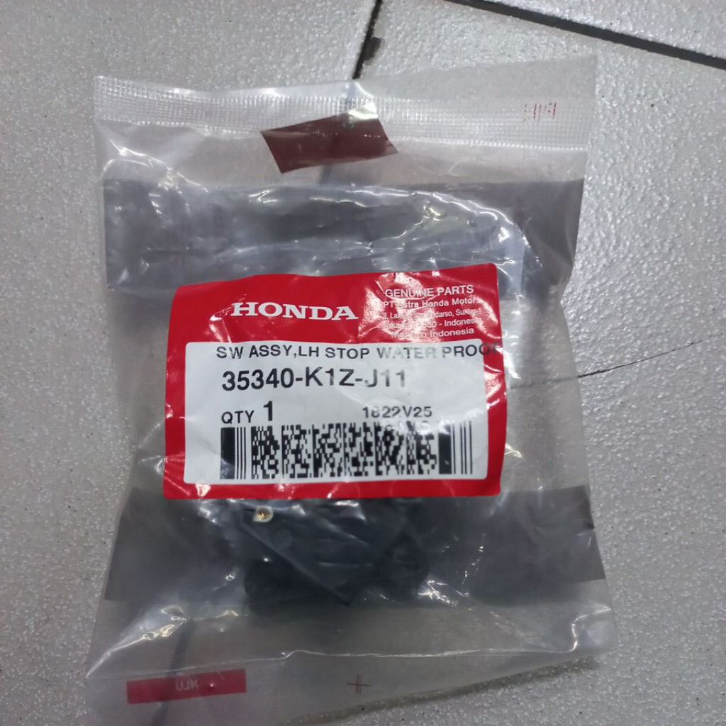 35340K1ZJ11 – SW ASSY LH STOP (WATER PROOF), SWITCH REM BELAKANG ADV 160, PCX 160, VARIO 160, STYLO 