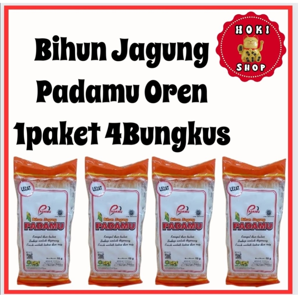 

Bihun Jagung Padamu Oren 1paket 4Bungkus / Bihun Padamu / Padamu Bihun Jagung