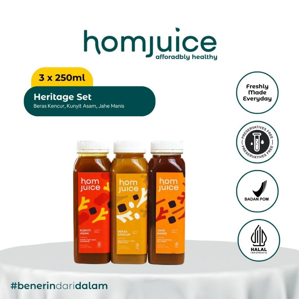 

Homjuice - Heritage Set 1.0 3×250 ml (Cold-Pressed Juice/Jus/Detox)
