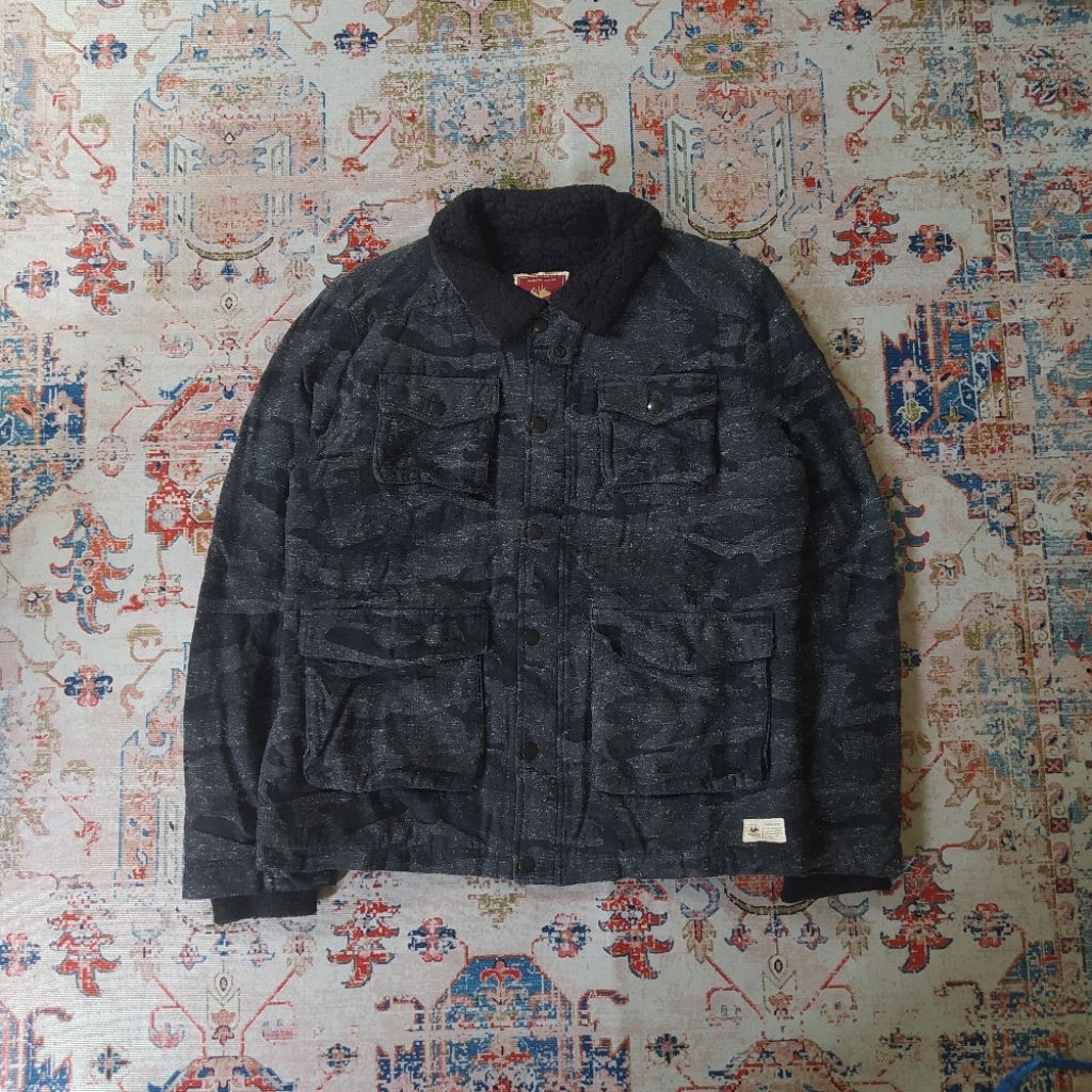ELKEX Casual Outer Wool Tiger Camo, Work Jacket, Parka Jacket
