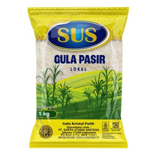 

Gula Pasir Lokal SUS Kemasan Kuning 1 kg