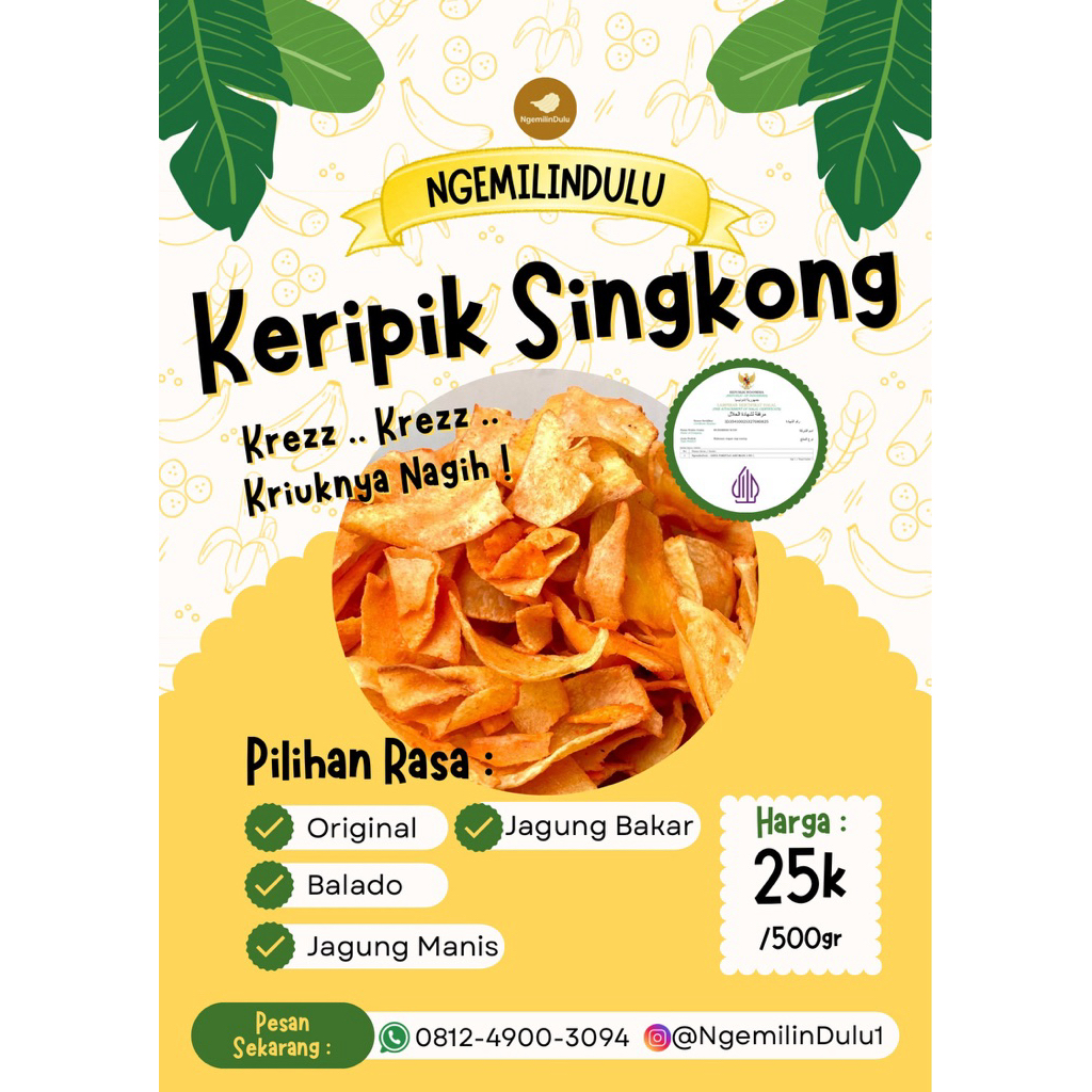 

Kripik Singkong Crispy||Cemilan Singkong Varian Rasa||Kripik Singkong Kriuk