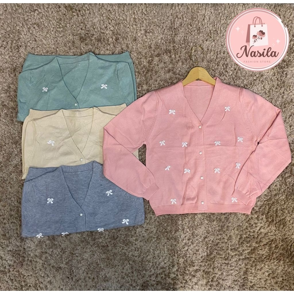 NASILA CARDIGAN KNITT RAJUT IMPORT PREMIUM PITA KECIL