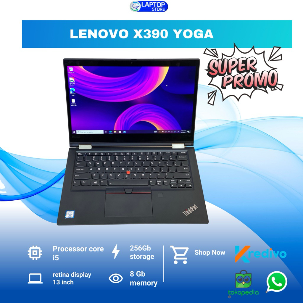 Lenovo Thinkpad X390 Yoga Core i5 Ram 8Gb ssd 256Gb