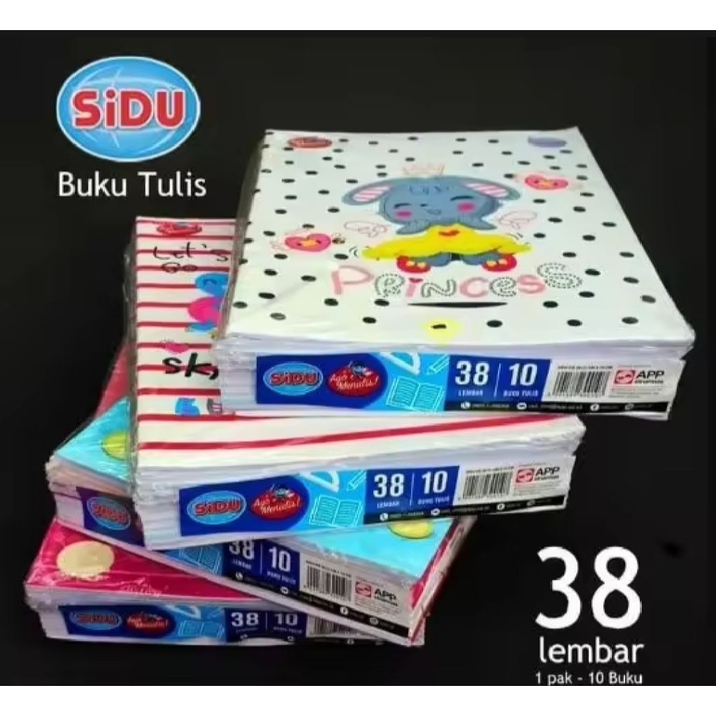 

Buku Tulis (SIDU) 38 Lembar / Buku Tulis Sekolah (1pack isi 10)