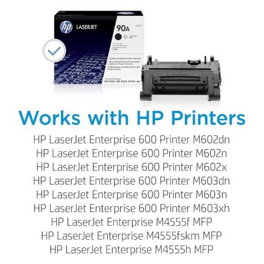 Toner hp 90A Black Original Laserjet 603xh, M455f MFP, M4555fskm MFP, M4555h MFP
