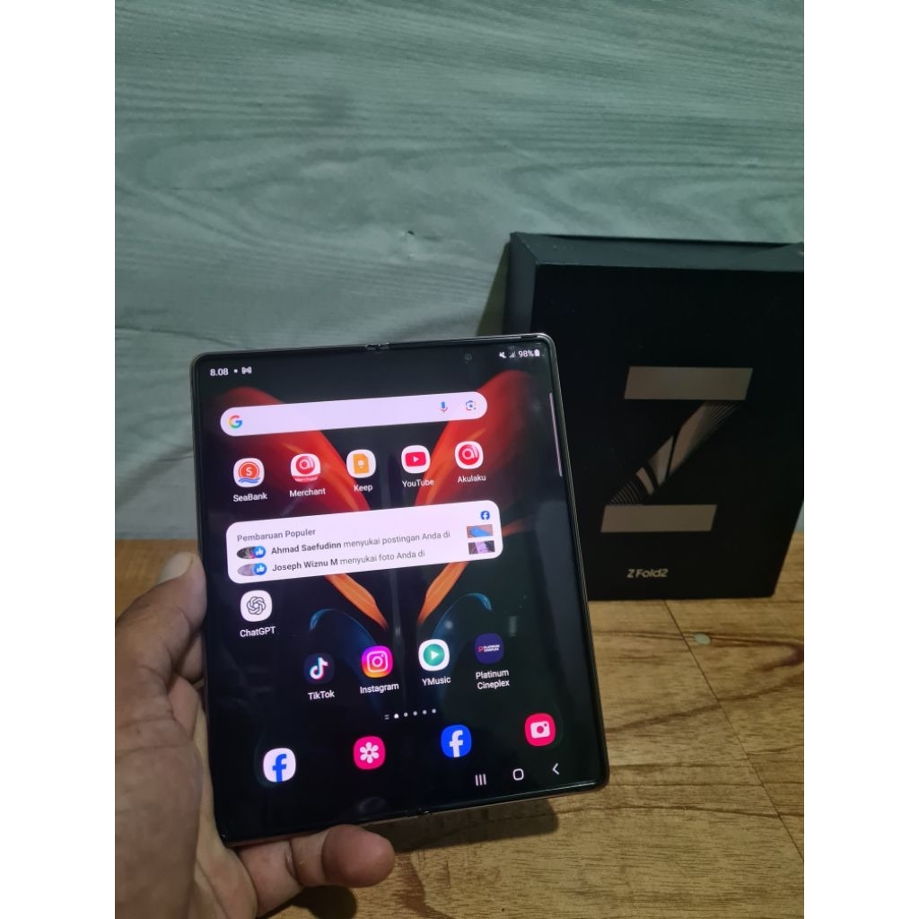 SAMSUNG GALAXY Z FOLD 2 RAM 12 256 SECOND