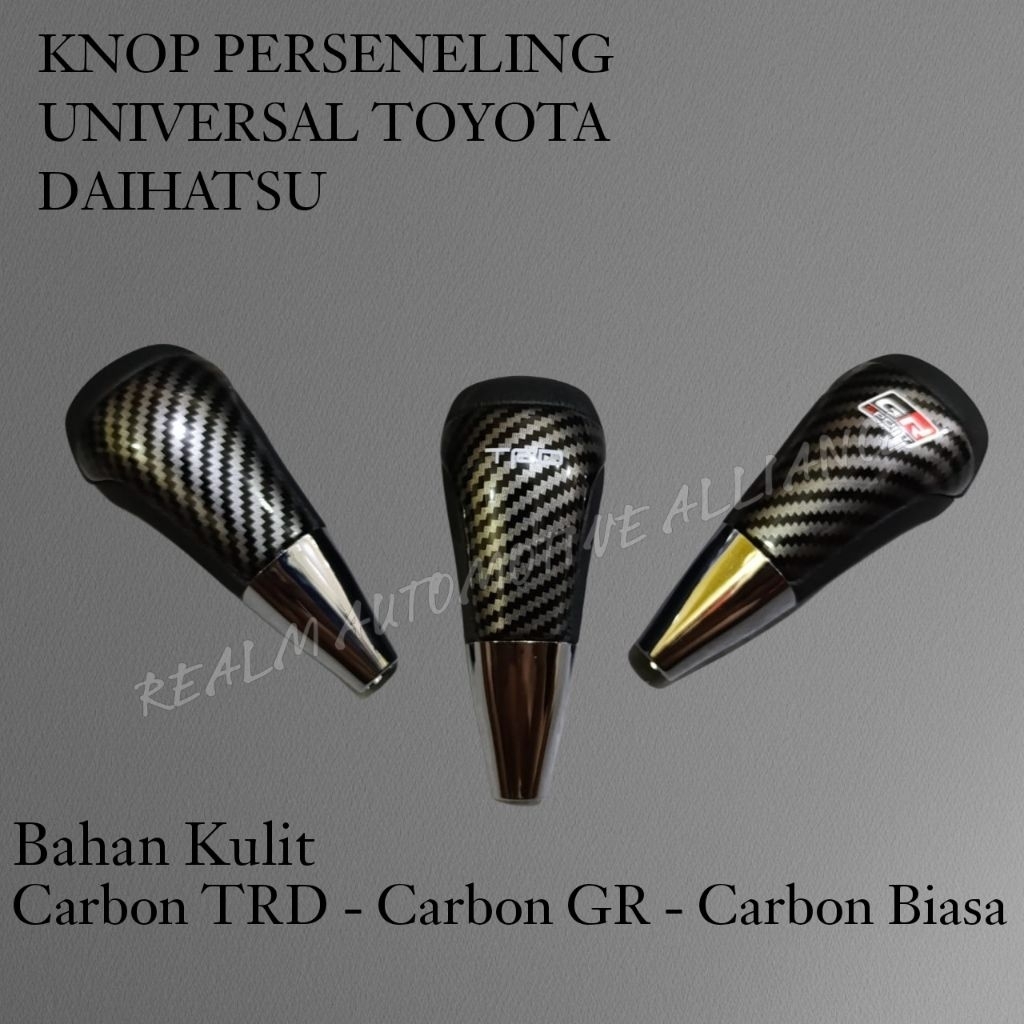 Shift Knob Perseneling Mobil Toyota Daihatsu Innova Yaris Vios Reborn Vrz Fortuner Bahan Kulit