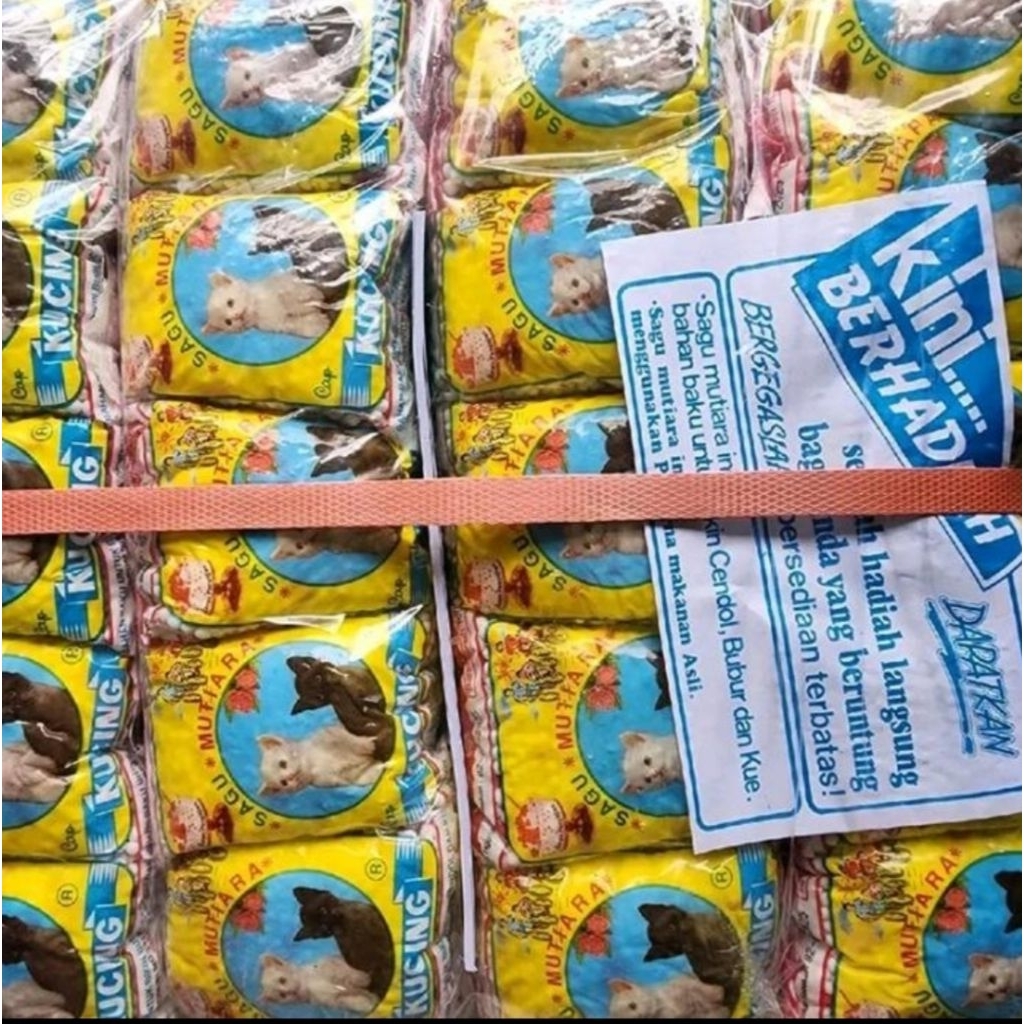 

SAGU MUTIARA CAP KUCING 1 IKAT 100pcs