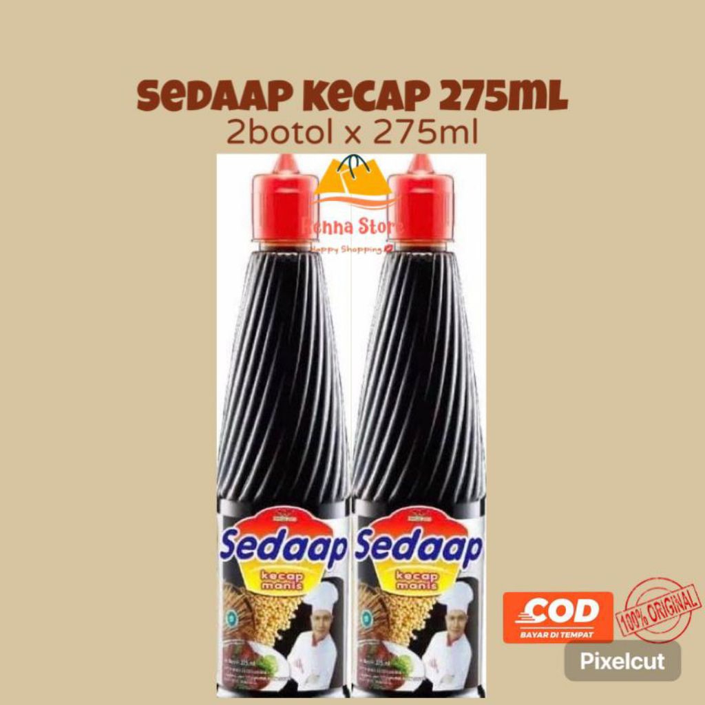 

2botol SEDAAP Kecap Manis 275ml Hitam