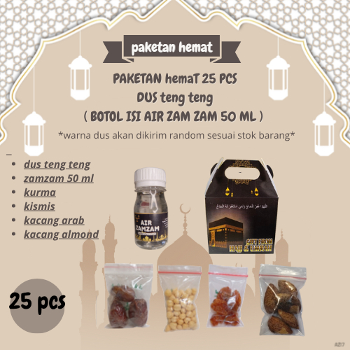 

paketan hemat almond untuk oleh oleh haji dan umroh 25 pcs ( botol isi air zam zam 50 ml )