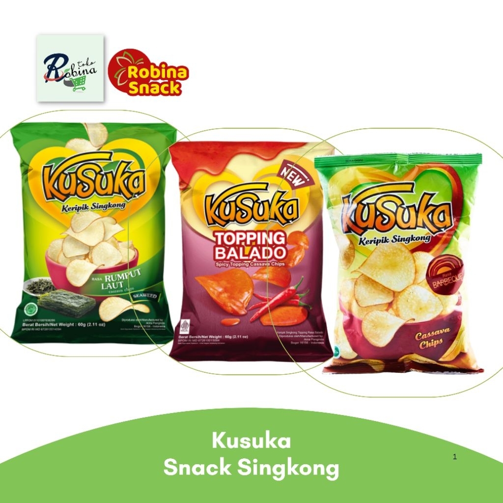 

Kusuka Snack Singkong Rumput Laut Balado Barbeque