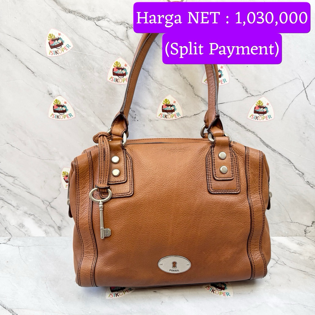 327-NET Preloved Fossil Marlow Satchel