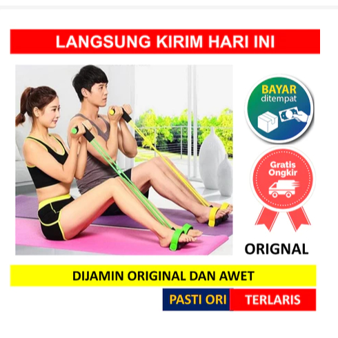 BODY TRIMMER Fitness Alat Olahraga Pengecil Perut Pembakar Lemak Tali 2 Fitnes Gym Sit Up Penurun Be