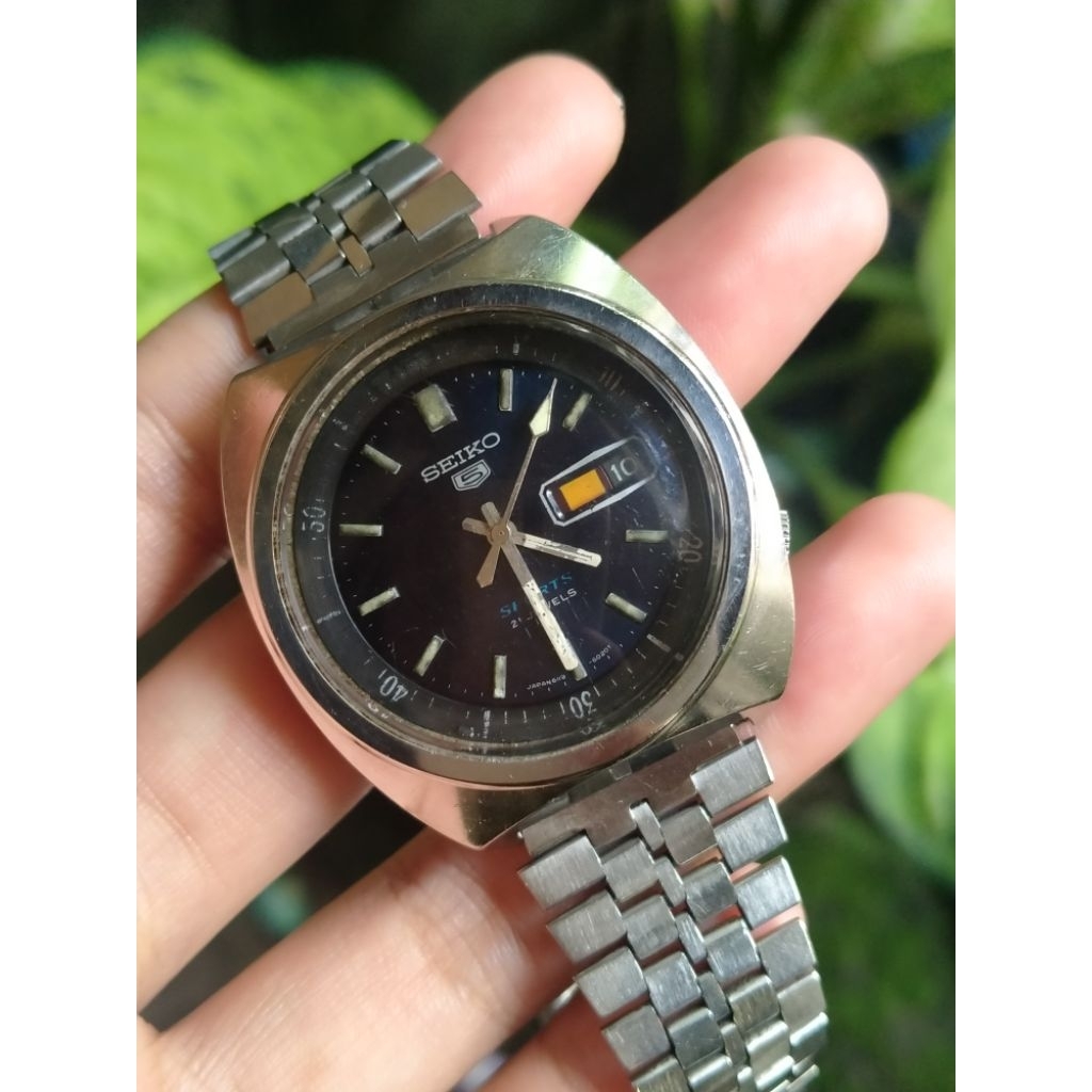 Seiko 5 sport Blue Dial Automatic vintage 6119 Day Date Original