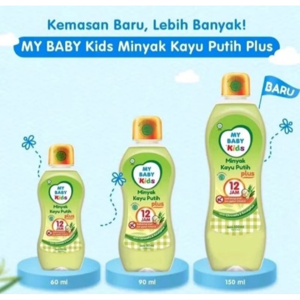 My Baby Minyak Kayu Putih Plus 90 & 150ml - Minyak Kayu Putih Plus My Baby
