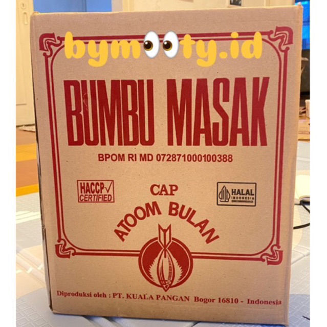 

ATOM BULAN BUMBU PENYEDAP RASA 1 KARTON isi 50 BOX (perbox isi 20 sachet)