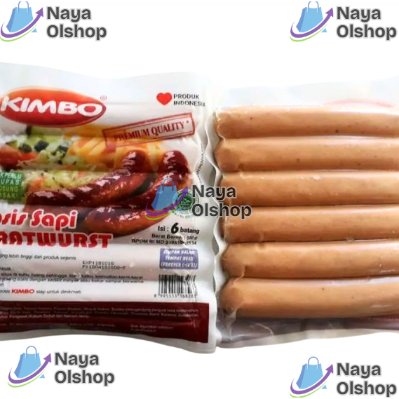 

sosis kimbo bratwurst frozen food 500 gram