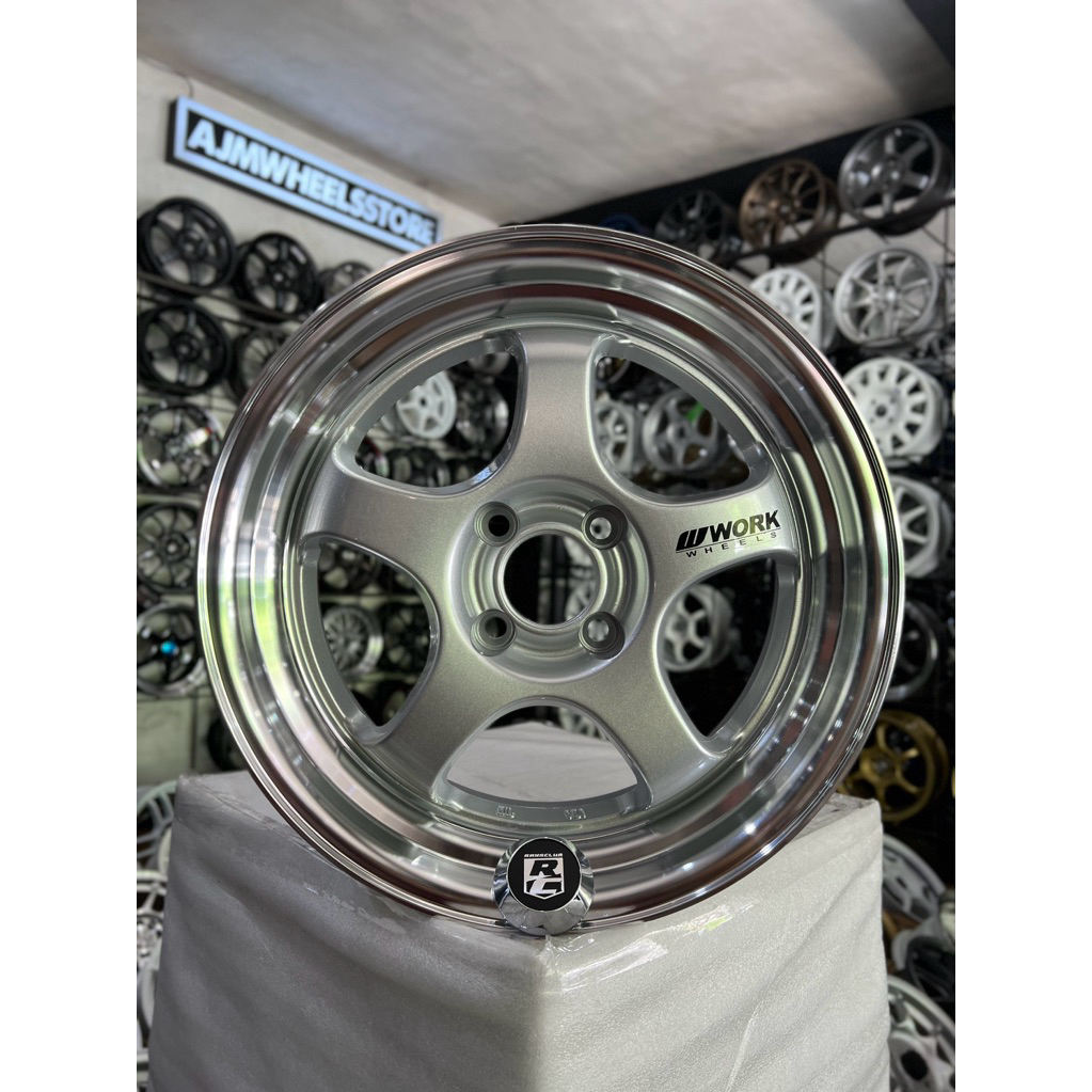 VELG WORK MEISTER S1 R16 LEBAR 7 ET 40 4x100 SILVER LIP POLISH