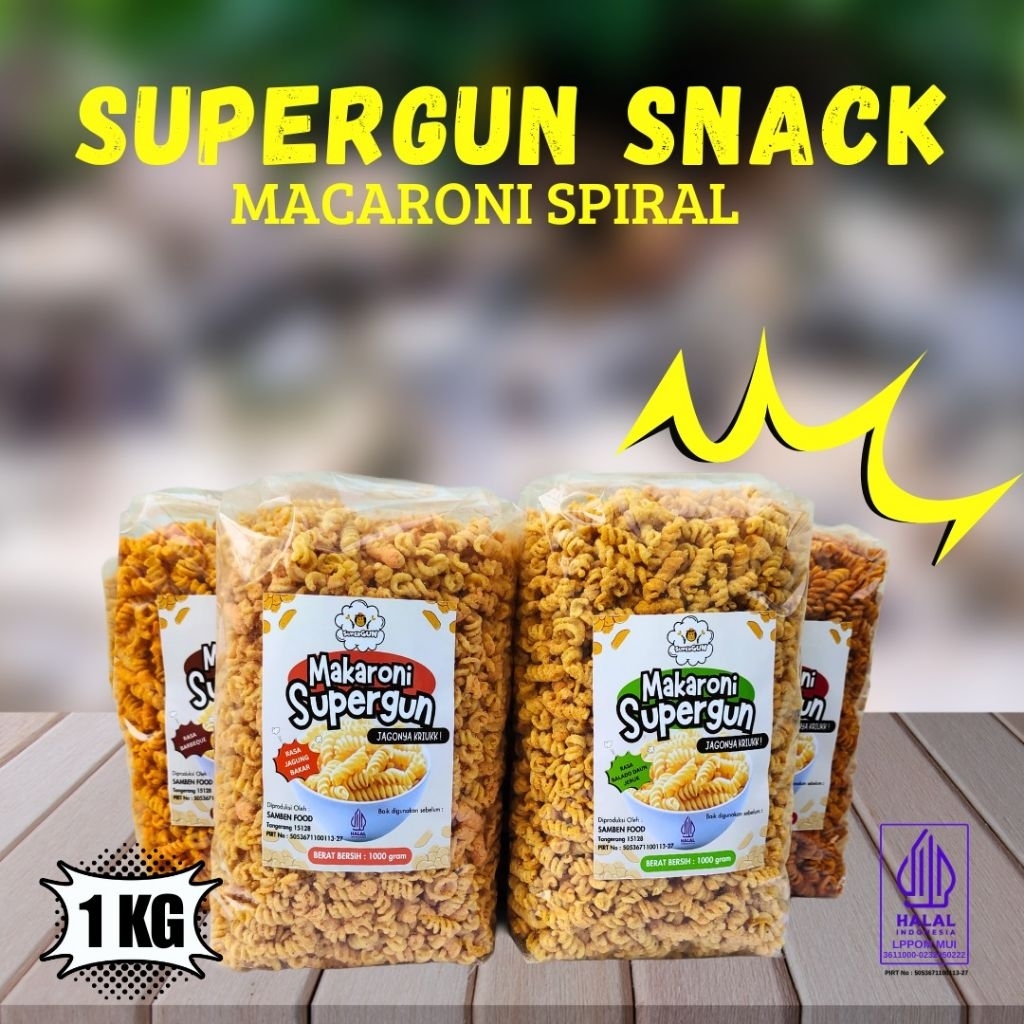 

Supergun Makaroni Goreng Spiral (kemasan curah 1 kg)