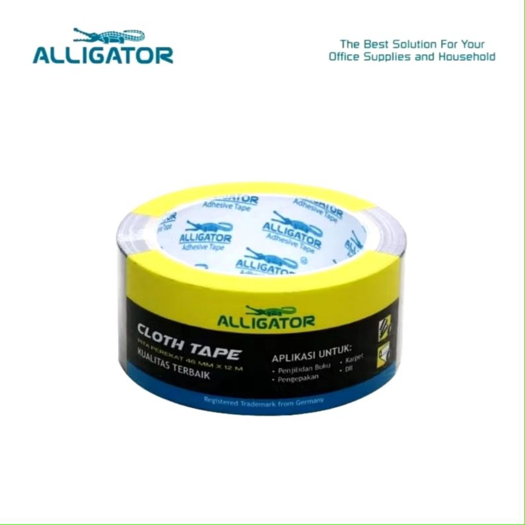 

Alligator Lakban Hitam 46mm / Cloth Tape Hitam 46mm / Solasi Hitam