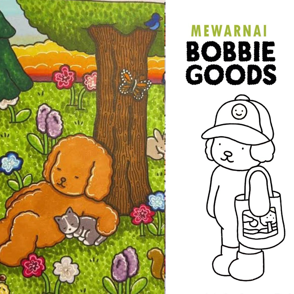 

15 Lembar A5 | Kertas Mewarnai tema Bobbie Goods | 15 Kertas gambar berbeda