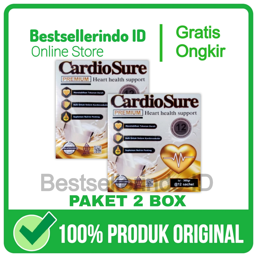 

2 Box Cardiosure Susu Atasi Hipertensi Stroke Asam Urat Original Asli