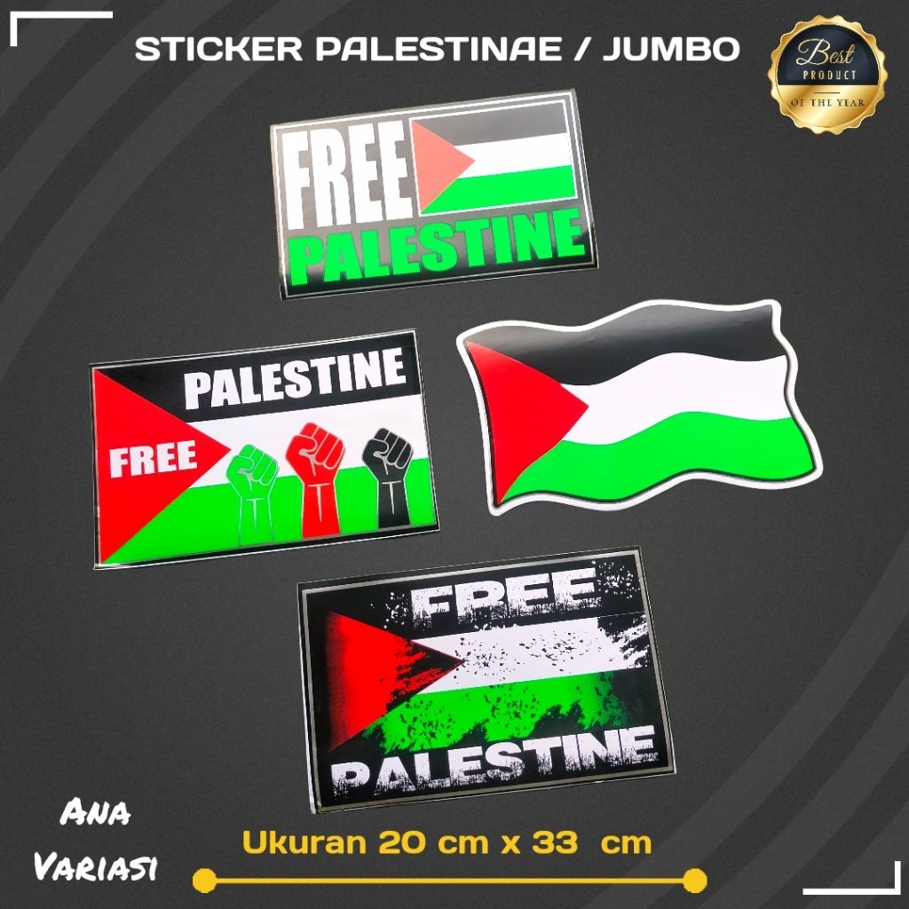 Stiker bendera palestina jumbo stiker kaca mobil bendera palestine stiker dasbor motor bendera pales