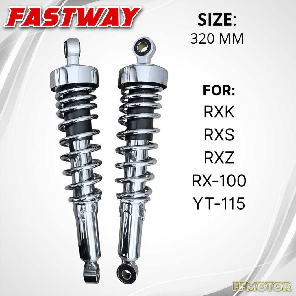 Shockbreaker Belakang Shock Standar Motor Rx King RXK RXS RXZ RX-100 YT 115 320 MM Chrome Fastway