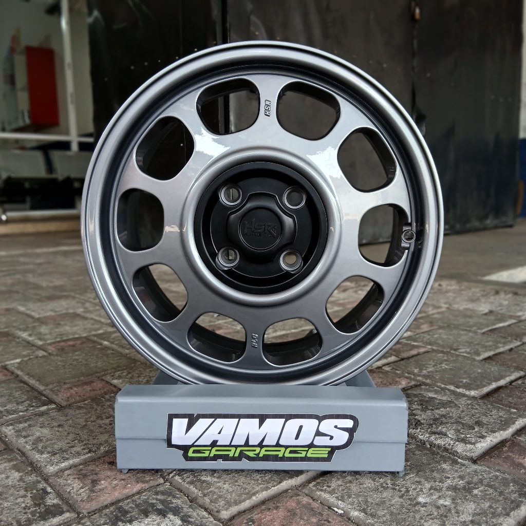 Velg Mobil Racing Model Kaleng HSR Klg R16X7 Et42 Pcd 4x100/114,3 Grey Pelek Yaris, SIgra, Agya, Ayl