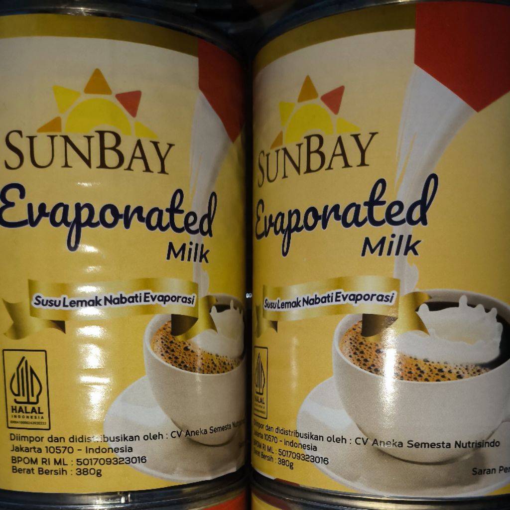 

Susu Cair Evaporasi Sunbay Evaporated Milk 380gram