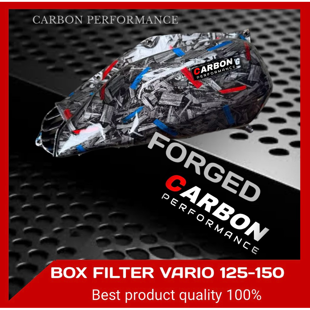 TUTUP FILTER VARIO 125 CARBON FORGED ▪️tutup filter Vario 125-150 carbon filter vario carbon forged