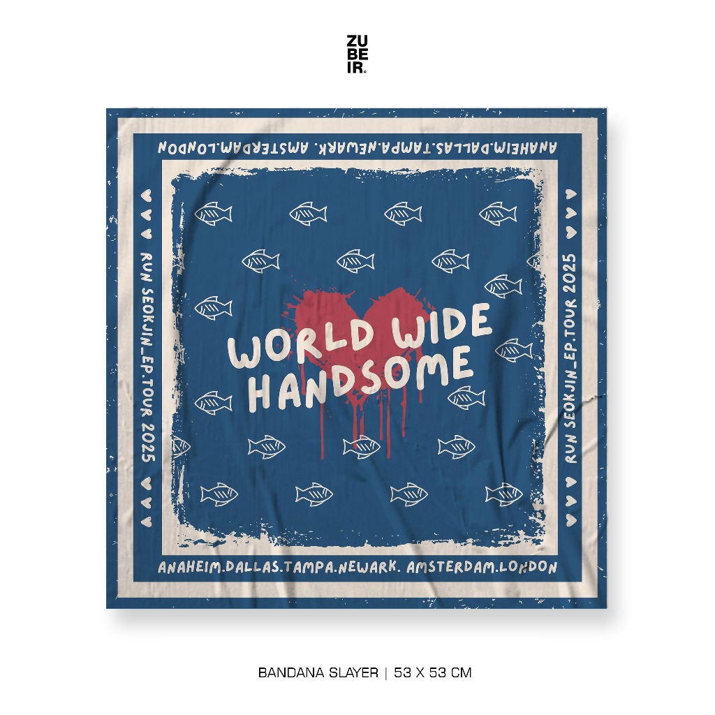BANDANA RUN SEOKJIN WORLDWIDE HANDSOME / SCRAFT RUN SEOKJIN WORLDWIDE HANDSOME / BANDANA SEOKJIN