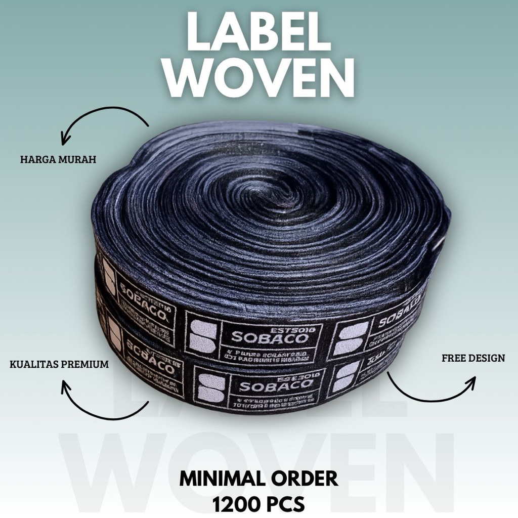 

Label Woven Bordir Custom – Tag Pakaian / Label Nama Brand Baju, Hijab, Tas Premium