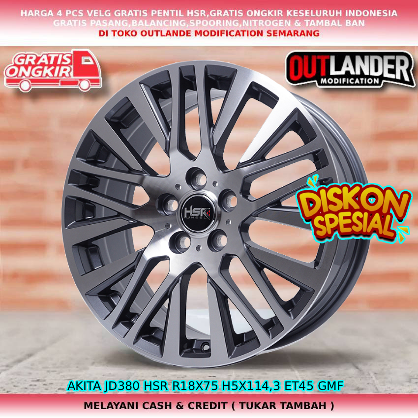 velg racing hsr velg R18 untuk mobil Rush Innova Xtrail Outlander Expander dll hsr akita r18