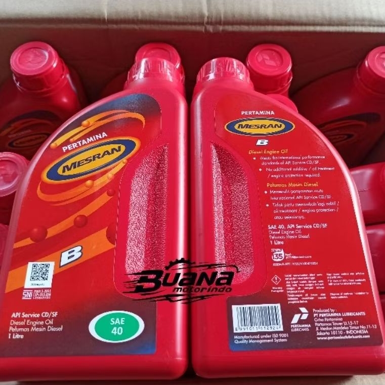 Oli Mesran B 40 1 Liter Oli Pertamina Mesran B40 1L ( 1 DUS )