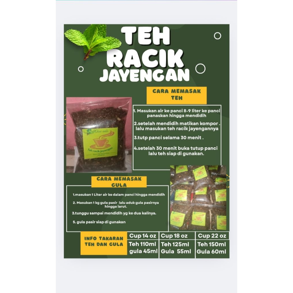 

Teh racik asli solo teh khas solo teh angkringan racikan 1 paket usaha buat jualan 8-9 liter air wangi legit sepet kentel