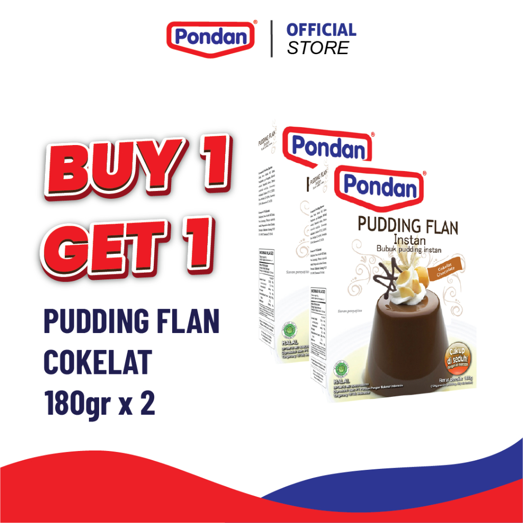 

(BUY 1 GET 1) Pondan Pudding Flan Cokelat Box 180g EXPIRED NOVEMBER 2025