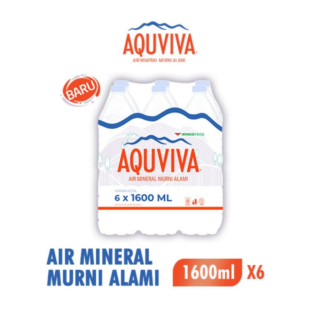 

aquviva 1600ml isi 6 botol/ 1dus aquviva besar