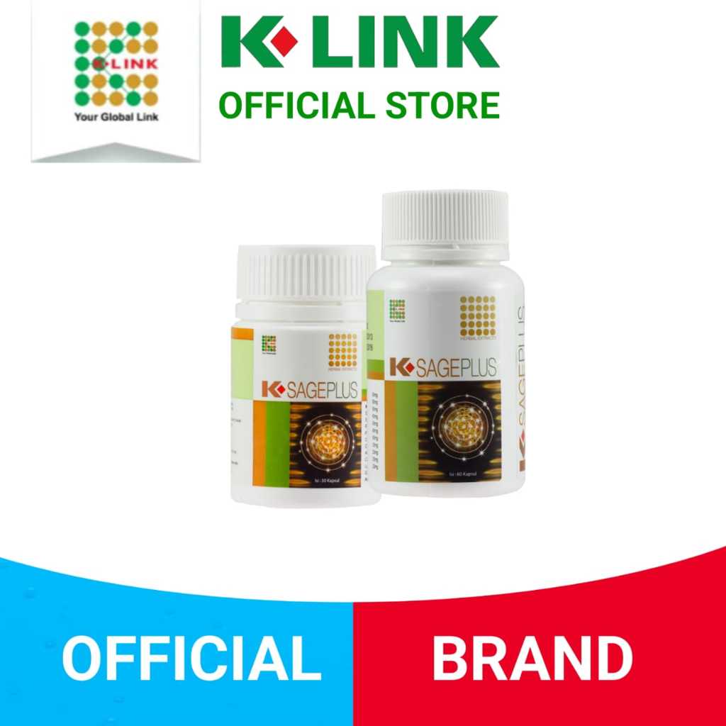 Sage Plus Original K Link.Kemasan 60 Kapsul.Expire Date 07-2028.K Link Sage Plus.K Sage Plus.Sage Pl