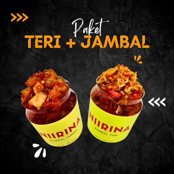 

Paket Hemat Niirina Sambal Teri & Sambal Jambal (400gr / @200gr)