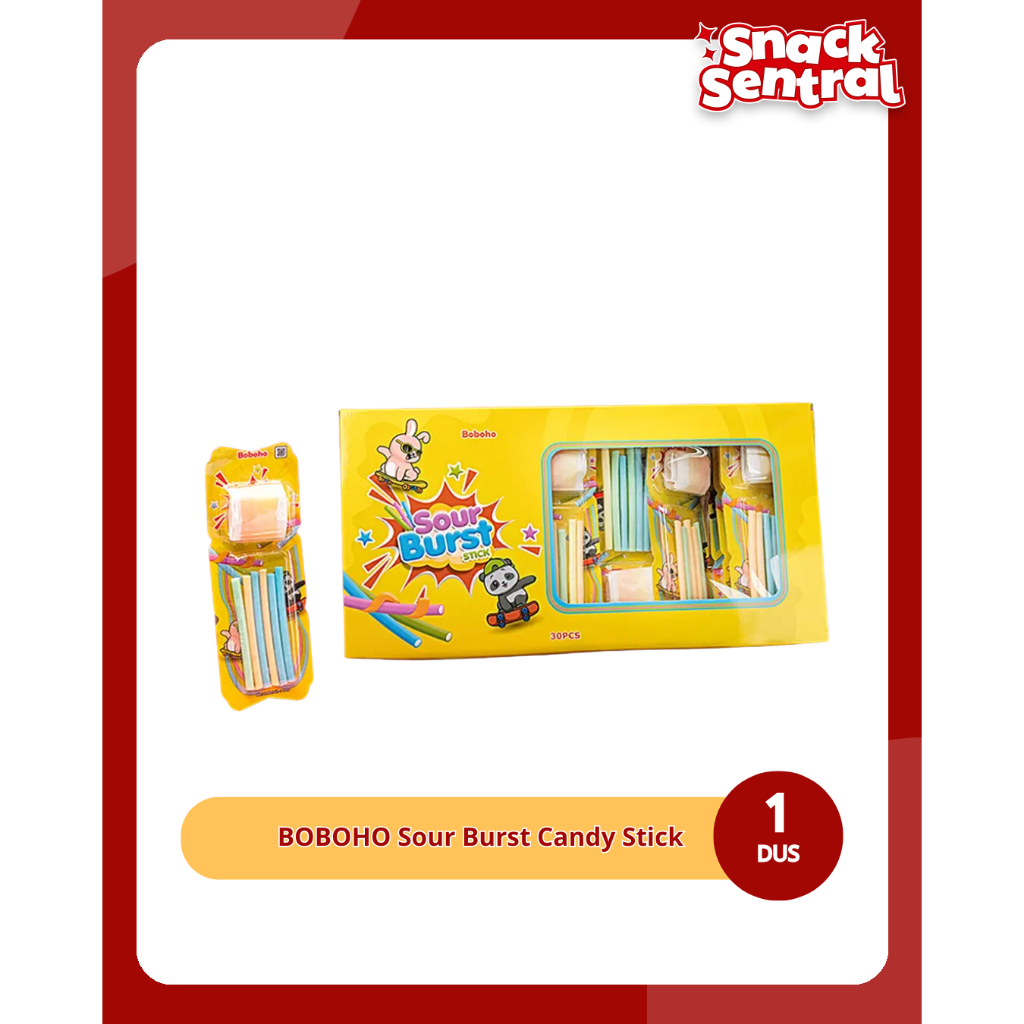 

BOBOHO Sour Burst Candy Stick 10g | Permen Yoghurt Jelly Gulung Asem Segar | Rasa Mangga, Anggur, Persik