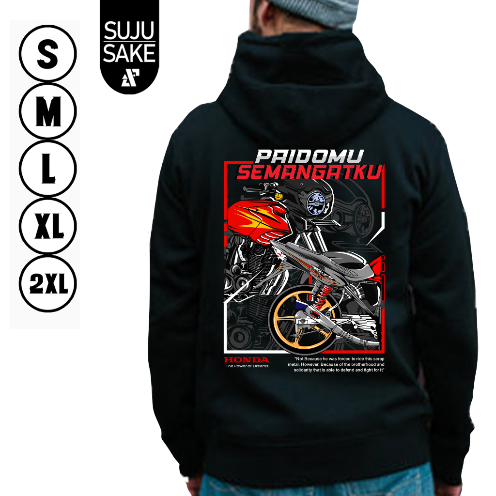 Sujusake Industries Jaket Jemper Hoodie Hodie Motor Honda Paidomu Semangatku Tiger Revo Herex Bahan 