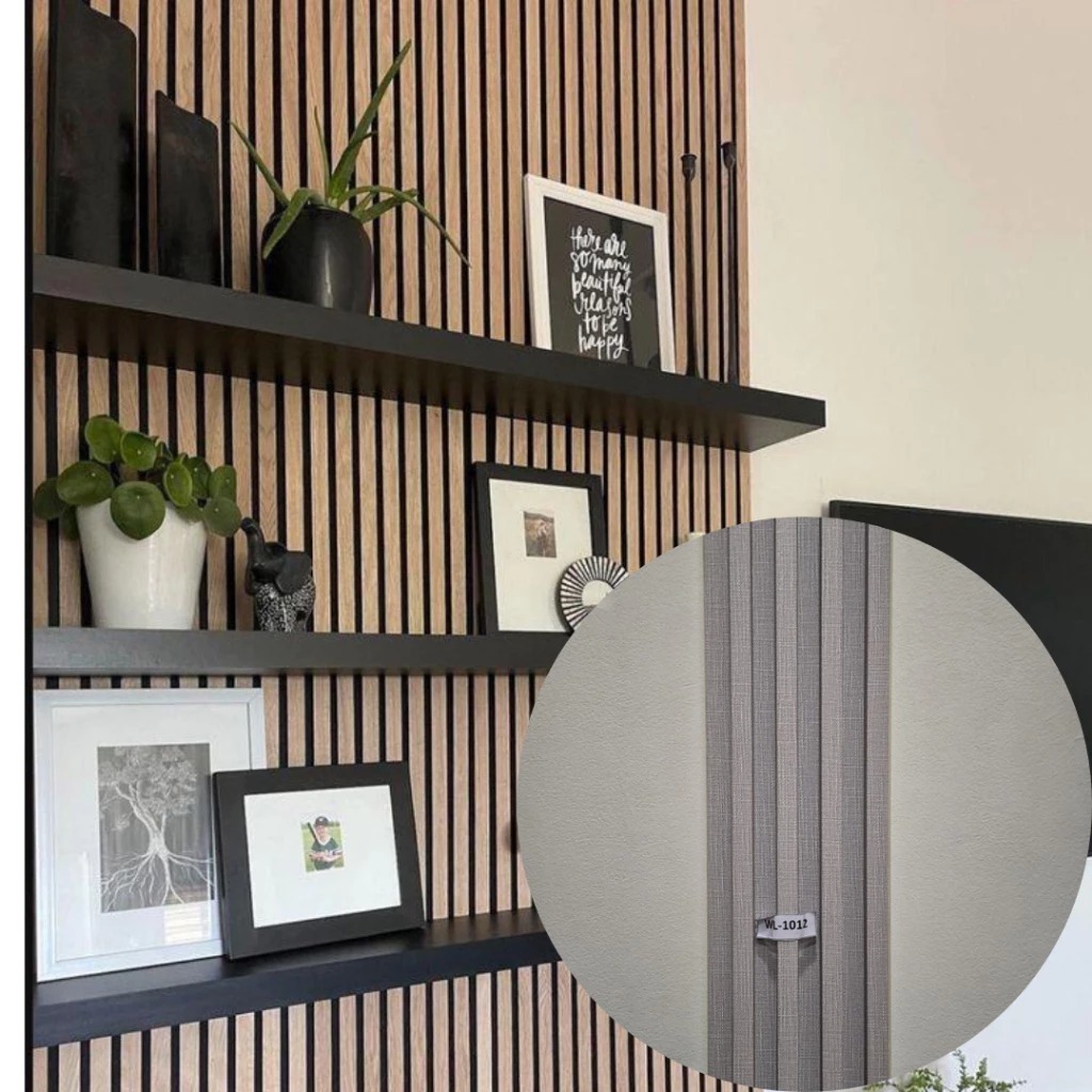 WPC Wood Wall Panel PVC Dekorasi Dinding Wallpanel WPC stiker dinding