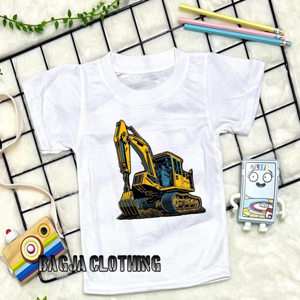 BAJU KAOS ANAK LAKI-LAKI PEREMPUAN EXCAVATOR