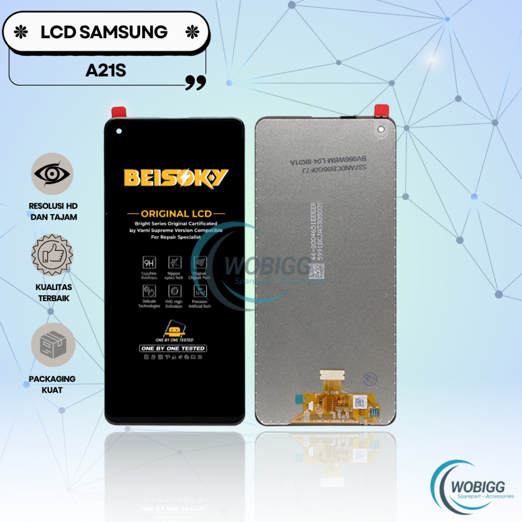 LCD TOUCHSCREEN SAMSUNG GALAXY A21S / A217 / A217F COMPLETE FULLSET ORIGINAL NEW SPAREPART HP